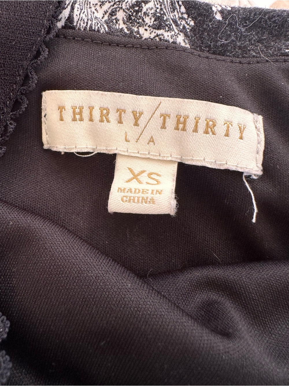 Thirty / Thirty Black and Ivory Toile Print Tank Top - Picture 10 of 12